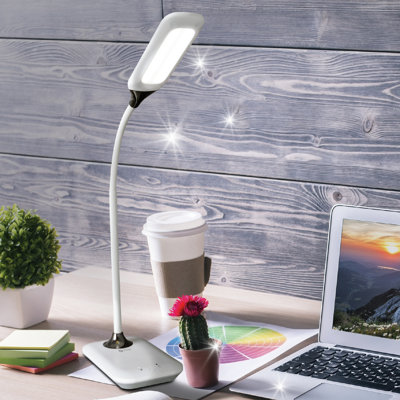 OttLite Enhance LED Sanitizing Desk Lamp USB Eliminates up to 99.9% of Bacteria, Flexible Neck