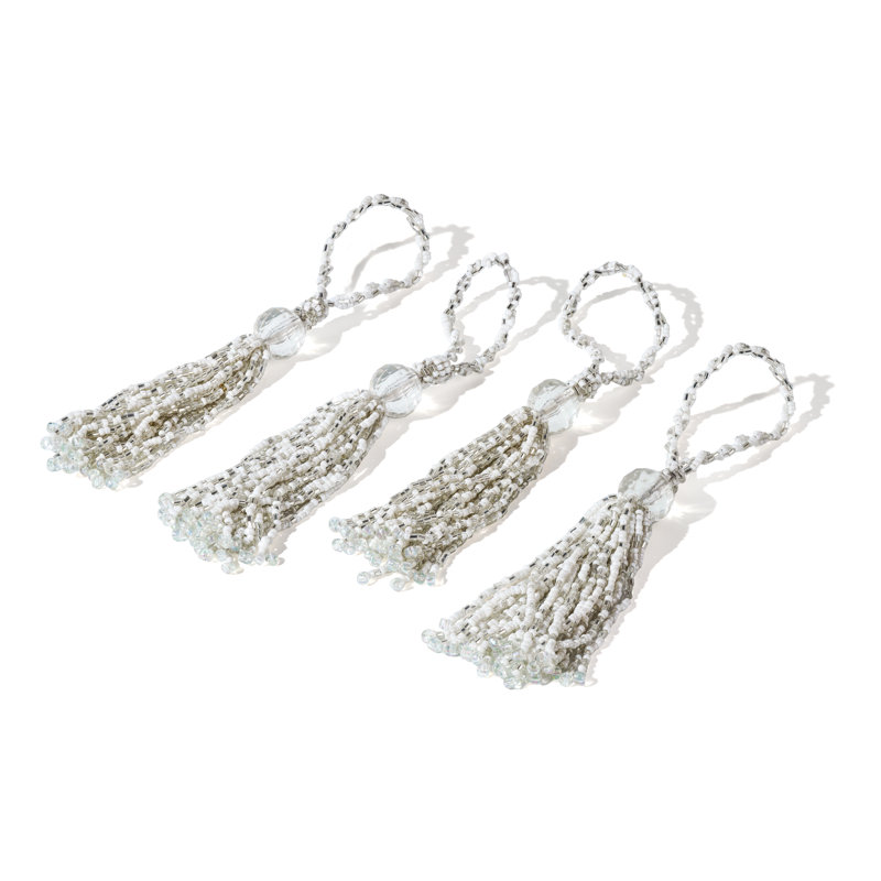 Celeste Cascade Beaded Napkin Rings