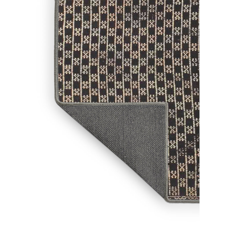 Tapis géométrique gris foncé, Rectangle 5 pi x 8 pi