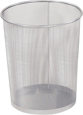 Steel Open Trash Can Sets - 5 Gallons, Silver