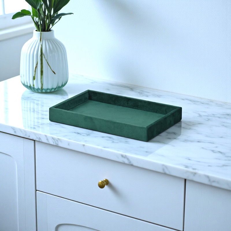 Cantora Paper Board Rectangular Tray, Green