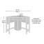 Bureau d'ordinateur de coin, finition brune