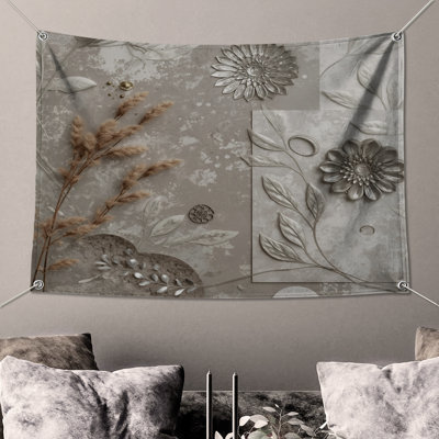 Tapisserie murale «Metallic Floral»