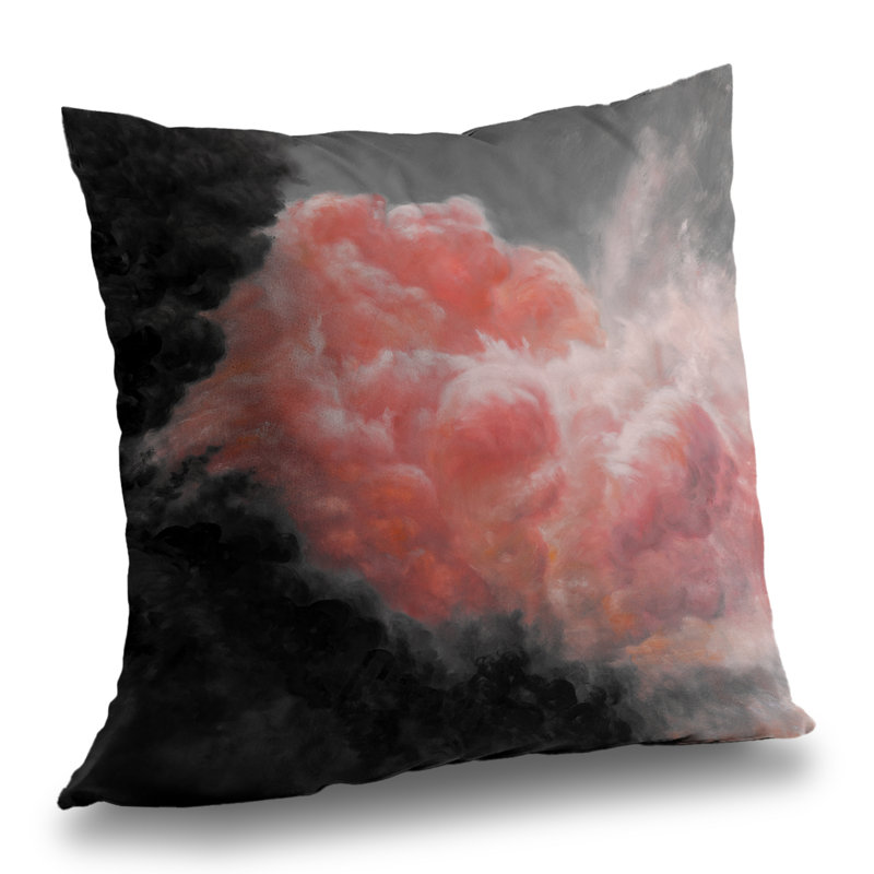 Dark Clouds - Black Modern – Throw Pillow Cover Only, Double-Sided Print, Insert Not Included