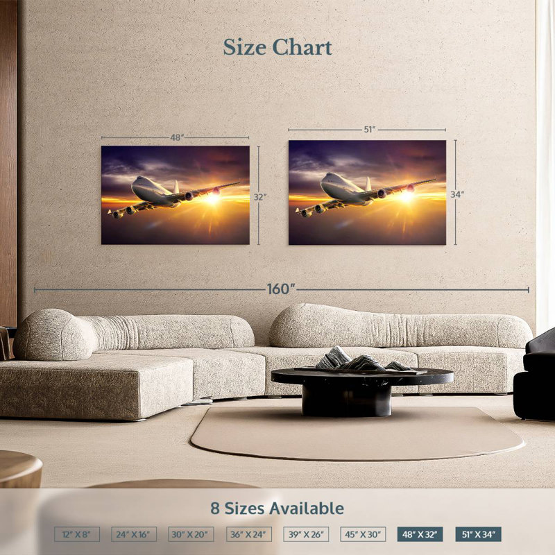 Mehar Sunset Plane, 34" H x 51" W