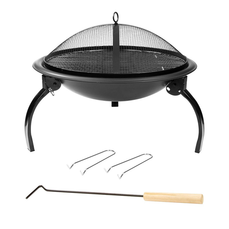 Anneta Oval Stainless Steel Charcoal Fire Pit