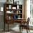 Nut-brown Rectangular Solid Wood desk-607975649