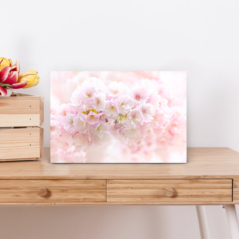 Art floral de cerisier délicat et doux, H 12 po x l 18 po