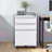 File Cabinet, White File Cabinet, Metal File Cabinet, With 3 Drawer-1569746651