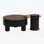 Ensemble de tables basses rondes gigognes avec rangement, design moderne pour le salon, peu encombrant et multifonctionnel-982549873-982549875