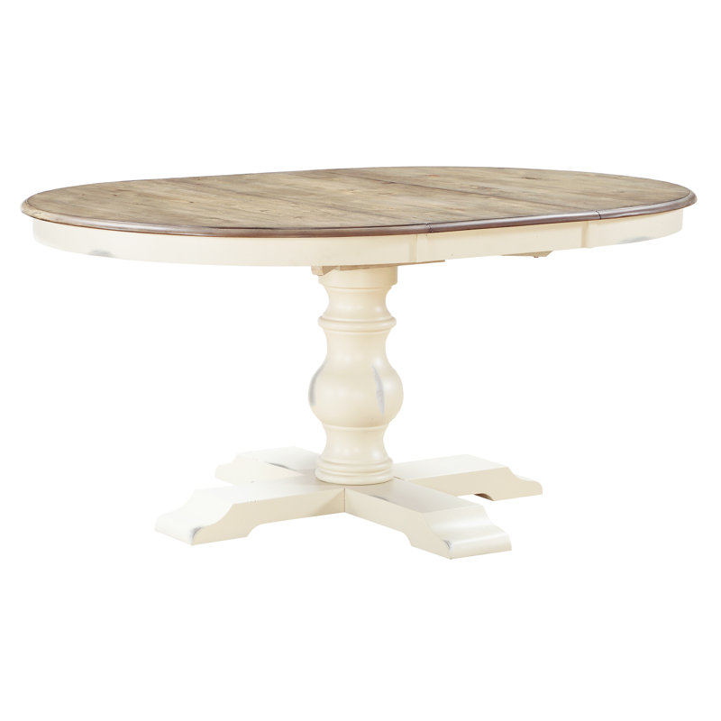 Iestyn Extendable Pedestal Dining Table, Gray