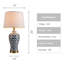 Lampes de table modernes, lampe de table transitionnelle pour le salon, lampe de table contemporaine en céramique
