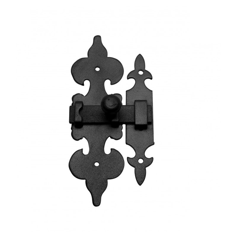 Fournitures pour rénovateur d'armoire en fer forgé noir Fleur de Lis 6 po