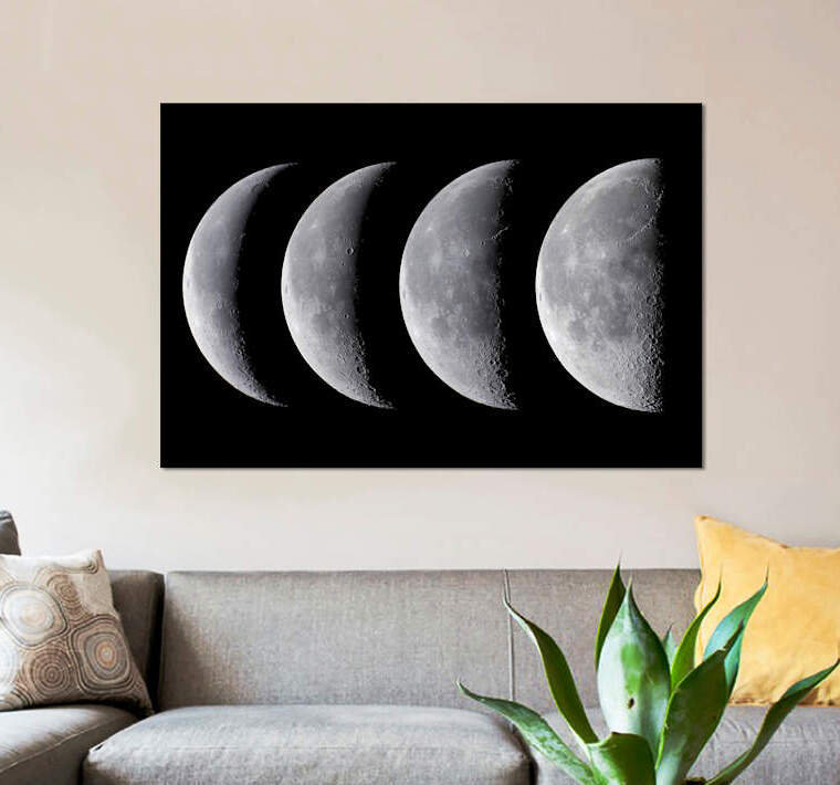 « waning moon series » par alan dyer, reproduction d’impression sur toile tendue, H 8 po x l 12 po x P 0,75 po, Toile tendue