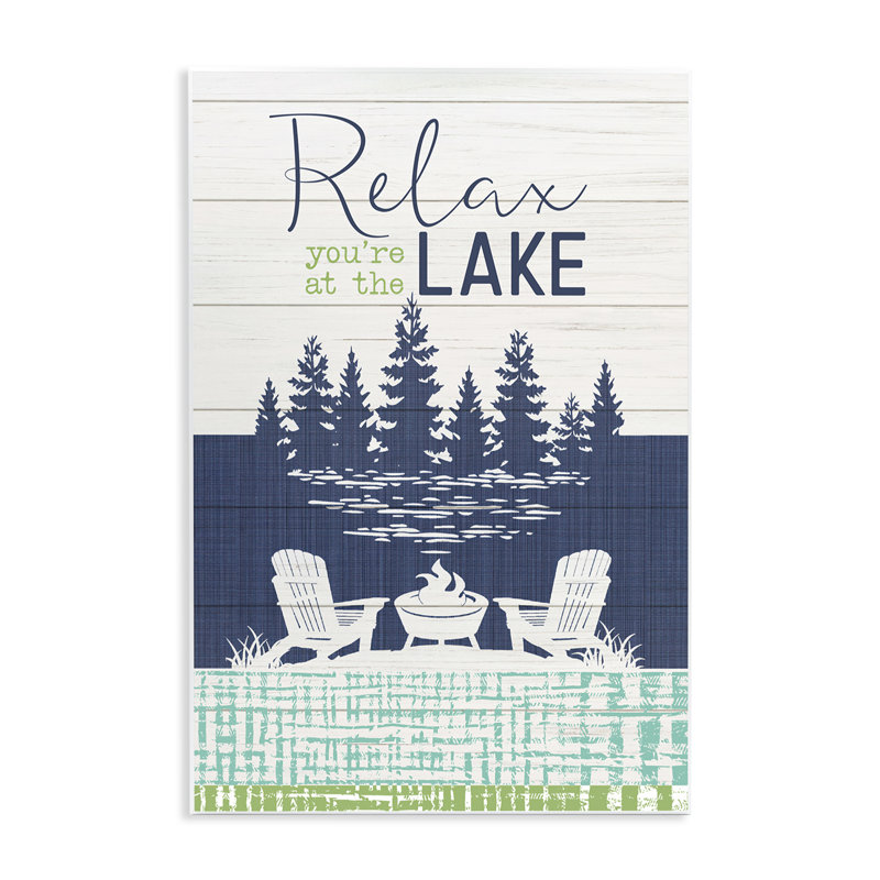 «Relax at Lake Rustic View», art mural par PDR, LLC., H 19 po x l 13 po