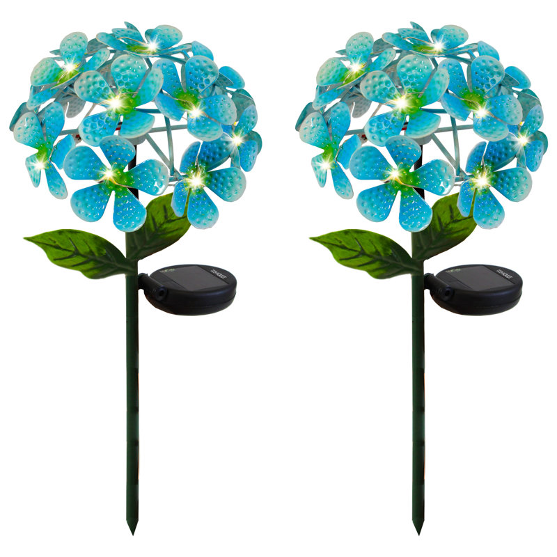 Piquet de jardin solaire à énergie solaire en métal, Bleu