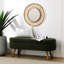 Banc de rangement repose-pieds ovale avec pieds en bois d'hévéa-215487595