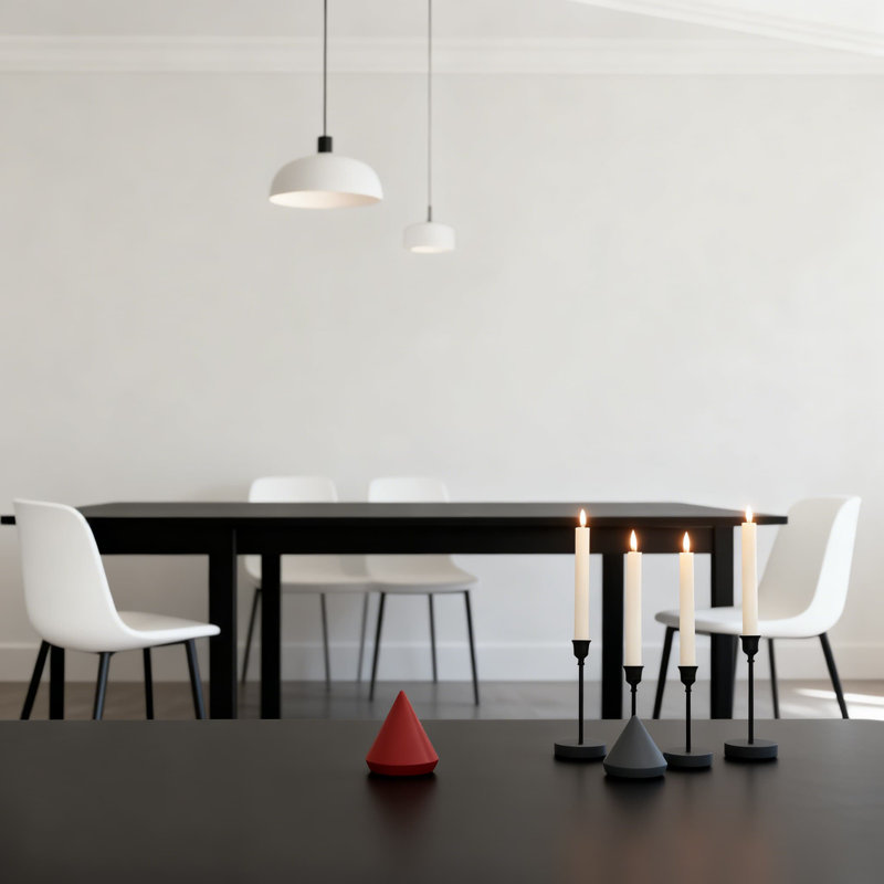 Ensemble de candélabres en métal rétro - grands chandeliers effilés pour une décoration élégante