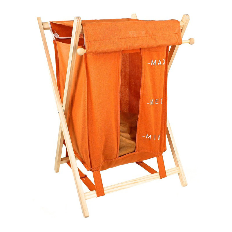 Bubo Fabric Laundry Hamper, Orange