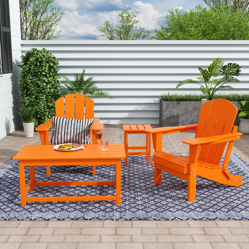 Laguna Foldable Outdoor Adirondack Chair, Orange