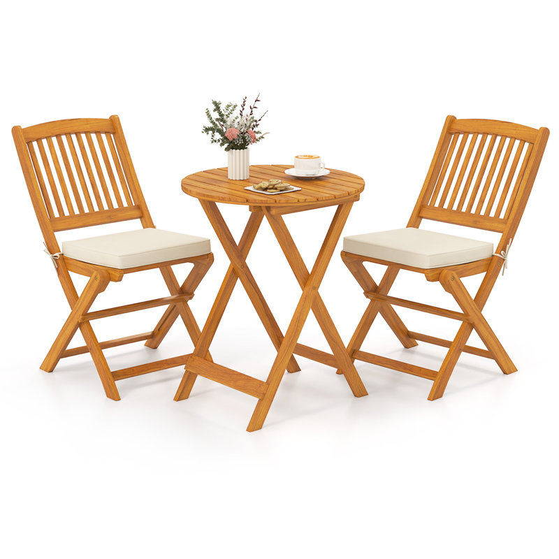 Ensemble bistro long avec coussins 23,5 po Eramana, Blanc