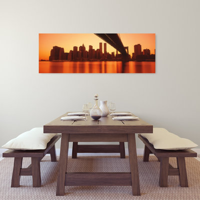 États-Unis, New York, East River et pont de Brooklyn, art mural contemporain contemporain