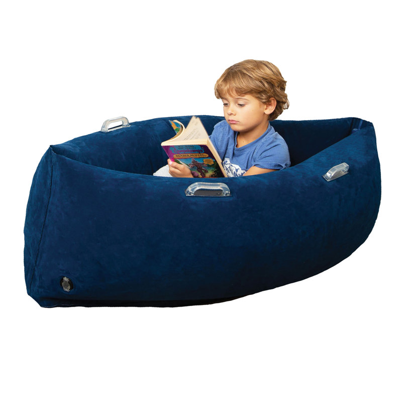 Vinyl Bean Bag Lounger, Blue