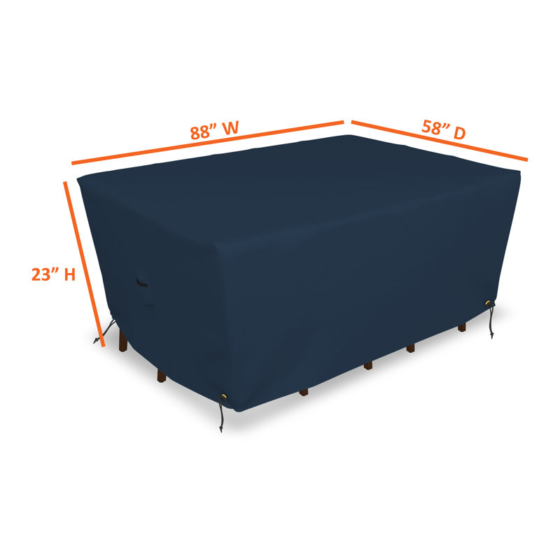 Rectangular Outdoor Dining Table and Chair Cover for Patio Furniture with Air Vent & Drawstrings, Water-Resistant, UV & Tear Resistant Patio Furniture Cover