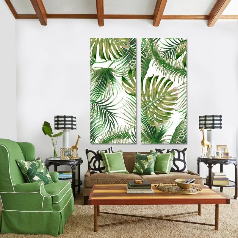 Palm Beachy - Peinture multi-pièces, L 40 po x H 60 po