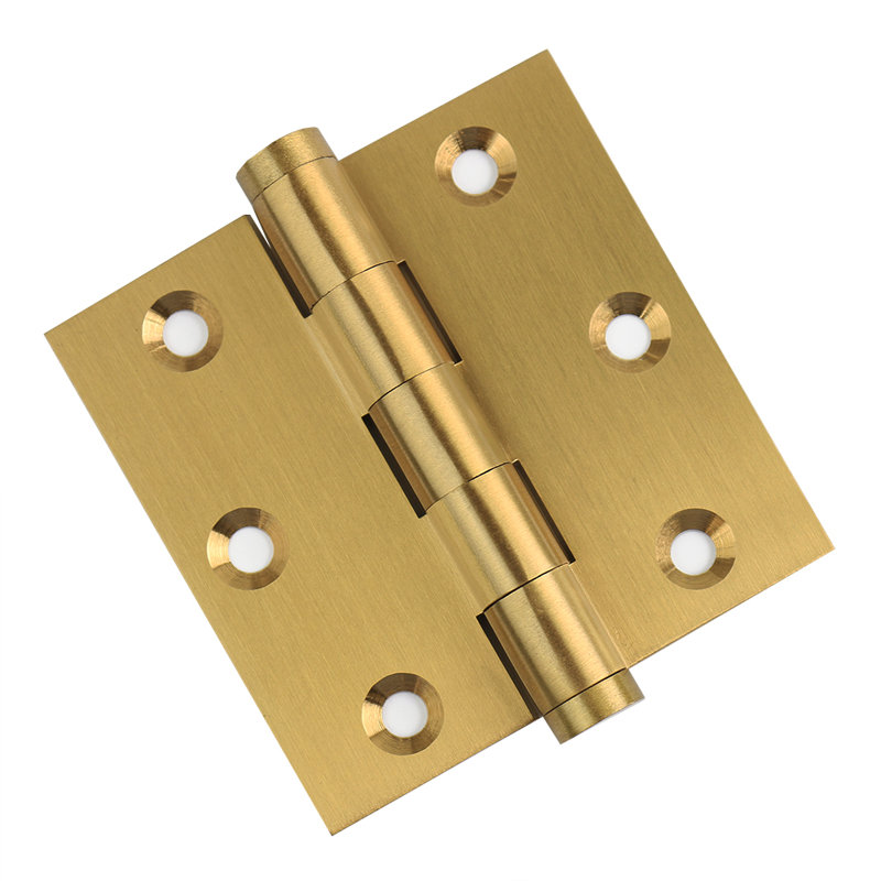 Charnière de porte simple 3 po H x 3 po, Laiton satiné