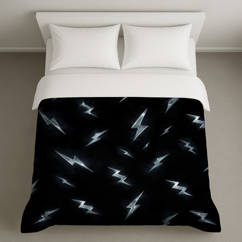 Housses de couette à motif éclair, Twin