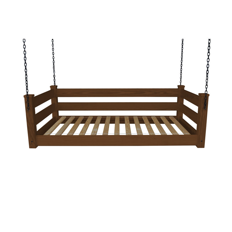 Adrow Solid Wood Hanging Daybed, Asbury Stain, Twin