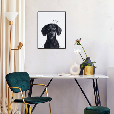 Dachshund by Jodi P. - Single Picture Frame Print on Glass