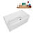 51" Streamline Soaking Glossy White Acrylic Freestanding Bathtub, Bamboo Tray, Drain-103682569
