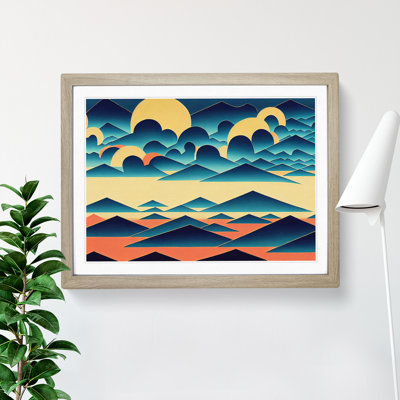 Abstract Mountain Clouds - Framed Print