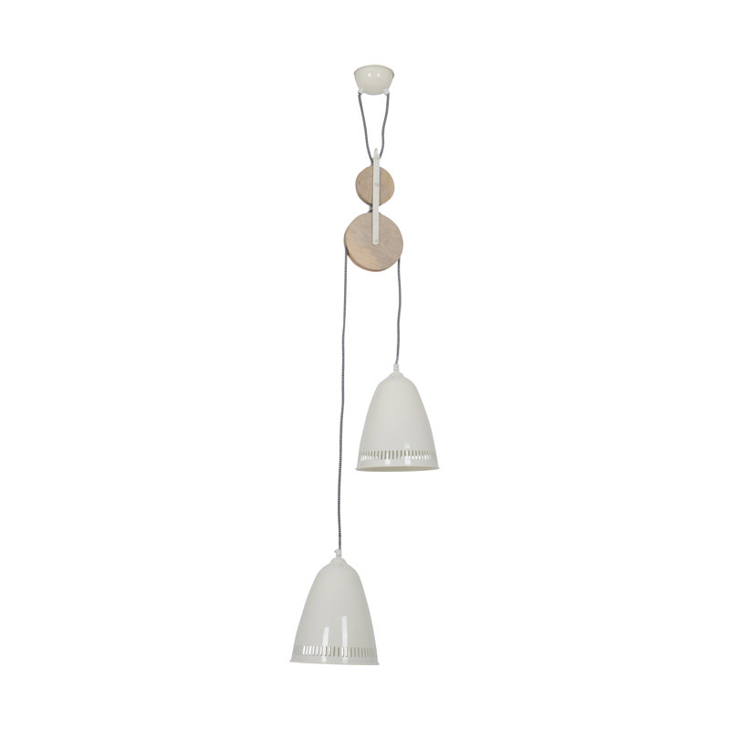 Spurlin 2 - Light White/Brown Cluster Pendant