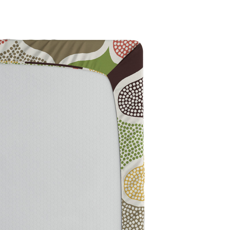 Microfiber Geometric Fitted Sheet, Twin Fitted Sheet