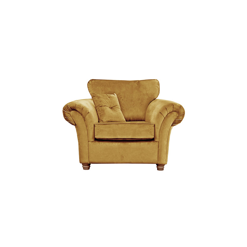 Lila Velvet Accent Chair, Mustard