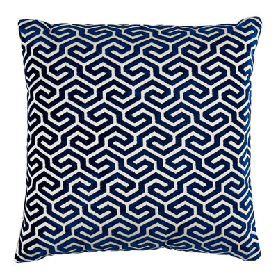 Ming Fret Velvet Pillow