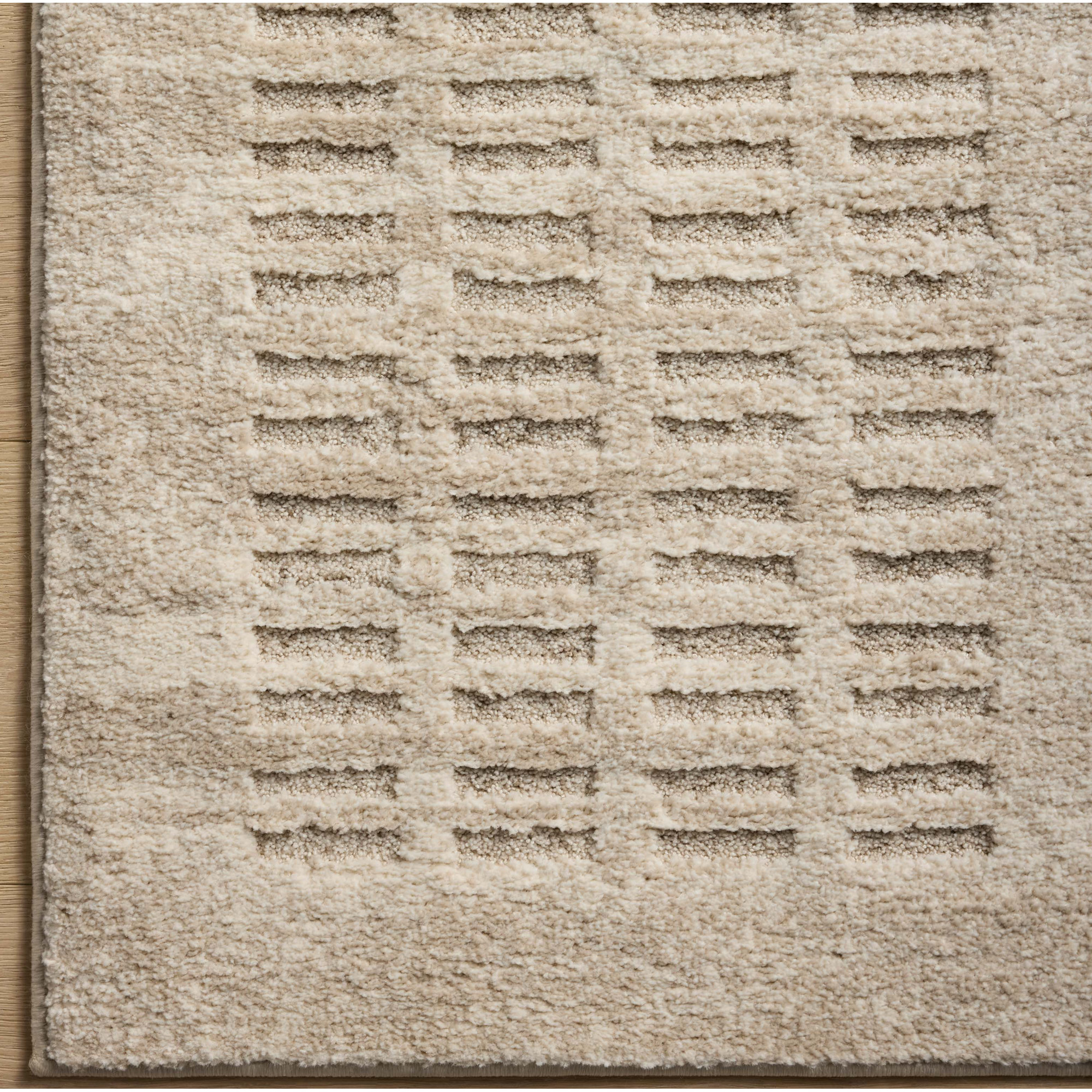 Amber Lewis x Loloi Monty  Ivory / Beige Area Rug, Rectangle 2'7" x 4'0"