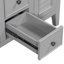 Meuble-lavabo 36 po avec lavabo en céramique, deux armoires et cinq tiroirs, structure en bois massif