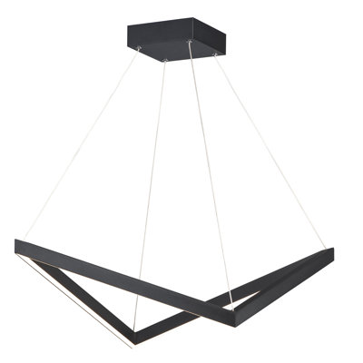 Luminaire suspendu géométrique à del unique/à 1 lumière Deerfin
