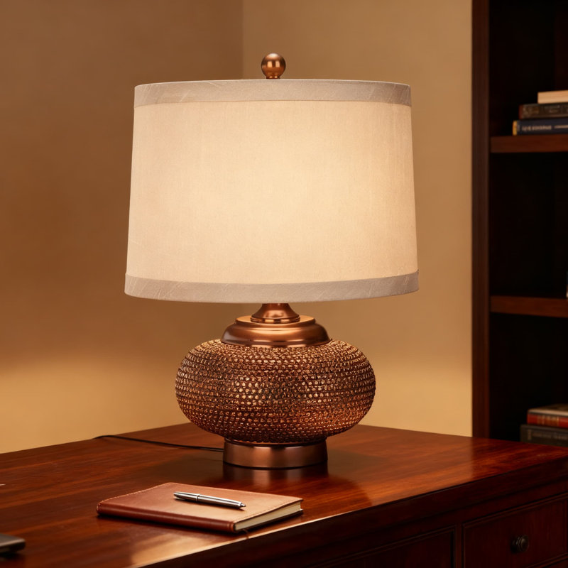 Lampe de table de style campagne moderne avec ampoules à DEL pour la salle de séjour