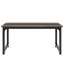 Grand bureau d'ordinateur moderne de 63 pouces pour bureau à domicile - Table d'écriture robuste avec structure en acier, poste de travail industriel avec bureau spacieux et pieds réglables, gris rustique-307245283