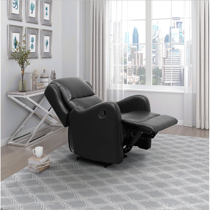 Fauteuil inclinable noir 1pc Comfort Seating, Noir