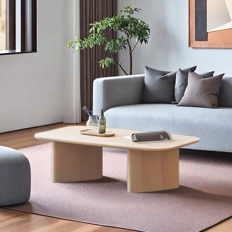 Table basse Modern, Burlywood, H 14,56 po x L 39,37 po x l 19,68 po