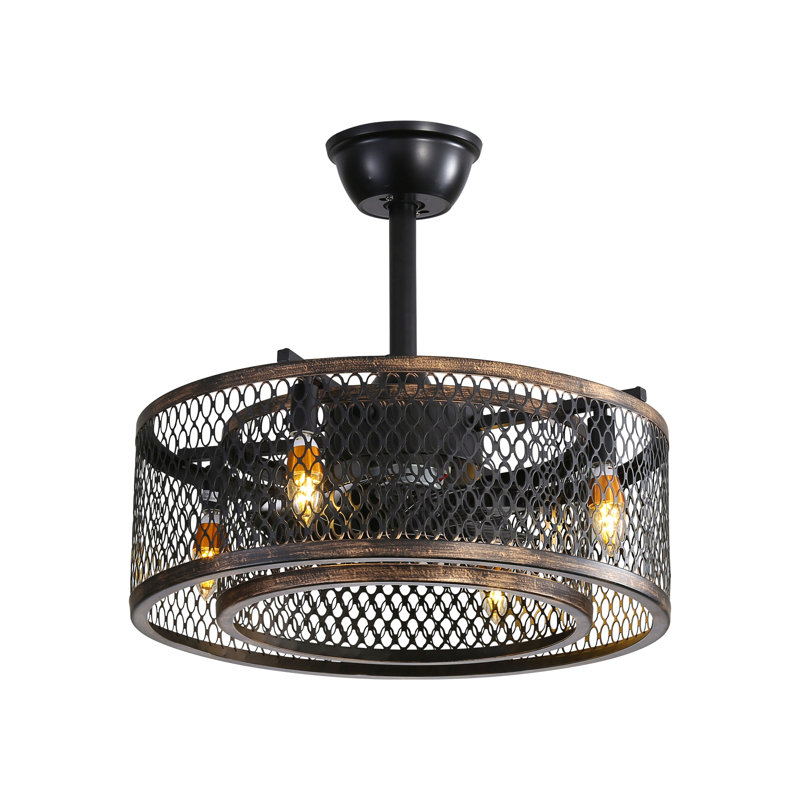 Ventilateur de plafond en cage 20 pouces avec lumières