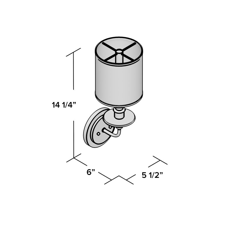 Procida Armed Sconce, Polished Nickel