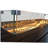 24" steel propane fire pit table with cover