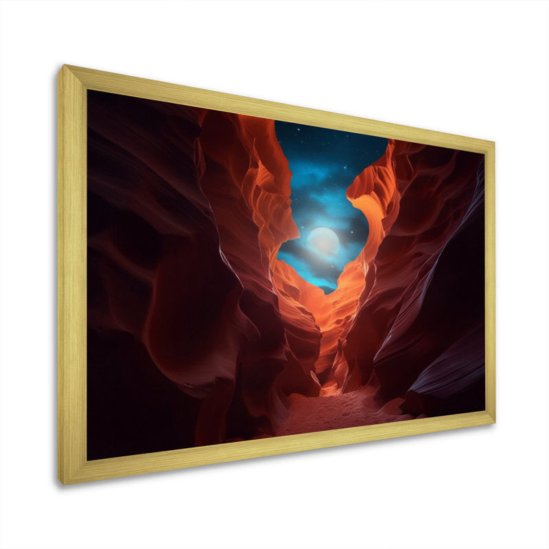 Magical Lower Canyon I sur impression sur toile, H 30 po x l 40 po x P 1,5 po, Cadre doré à une seule photo